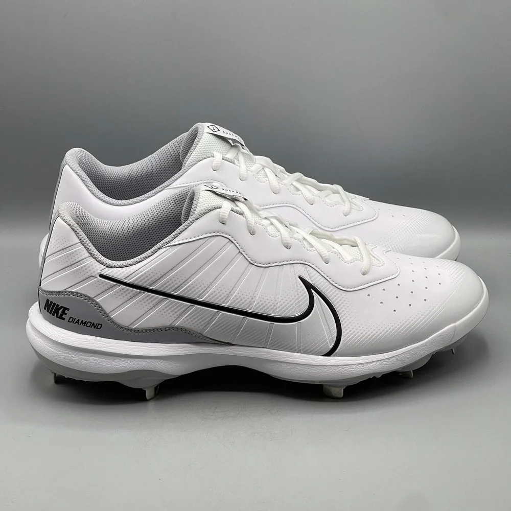 Nike Alpha Huarache Men's 14 Baseball‎ Cleats White Varsity 4 Low DJ6516-100